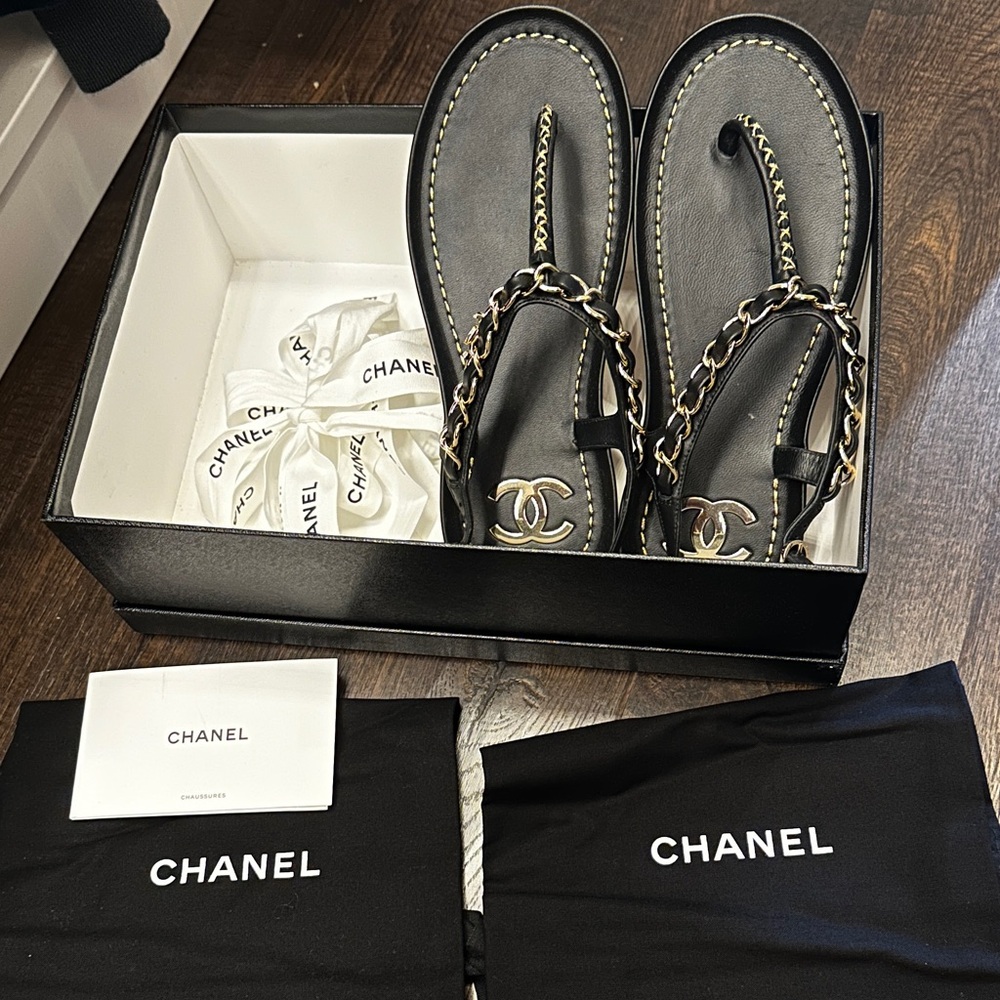 Chanel Thong Sandals - Picture 1 of 9